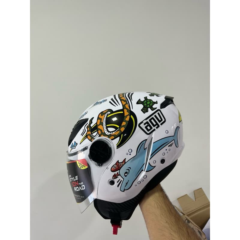 Adesivos zoológico para capacete Agv blade, Fw3 x-opem e Asx City Air
