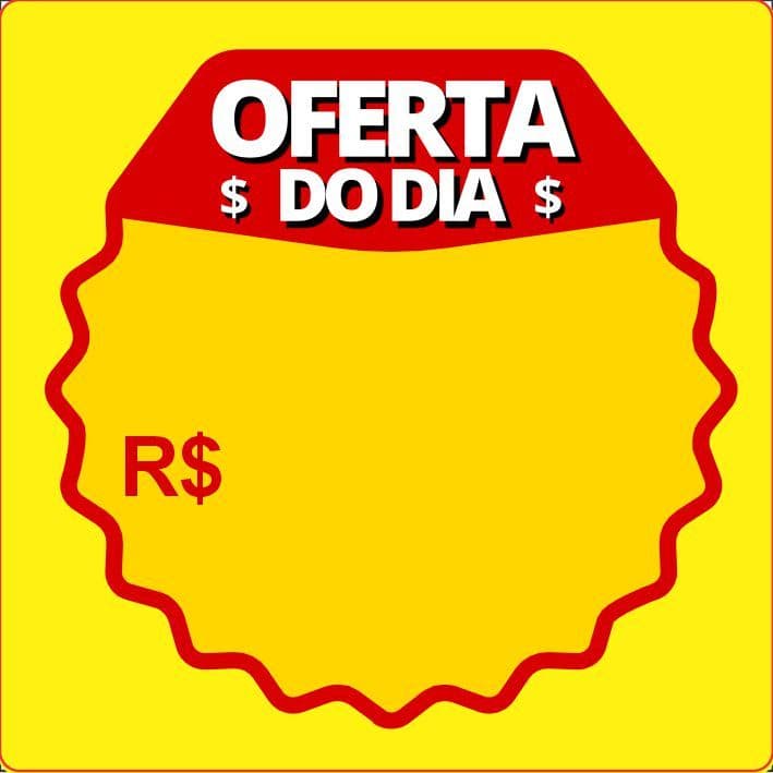 Etiquetas adesivas de Ofertas 5x5cm Material Bopp Fosco