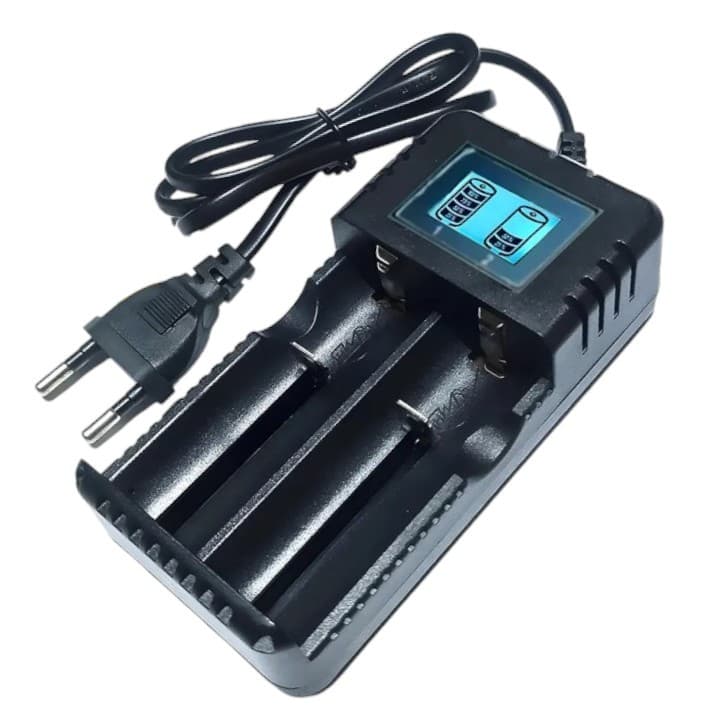 Carregador Turbo De Bateria 18650 26650 16340 3.7v/4.2v Lanterna Tatica Universal Para Todos os Modelos
