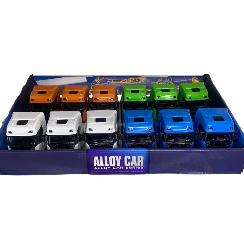 Caixa C 12 Miniatura Caminhão Scania Brinquedo Colecionável