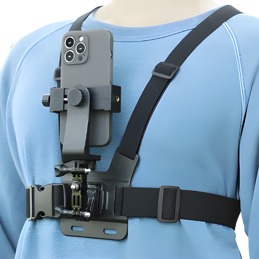 Kit Suporte Peito Cinturão Para Celular Câmera Gopro Premiun