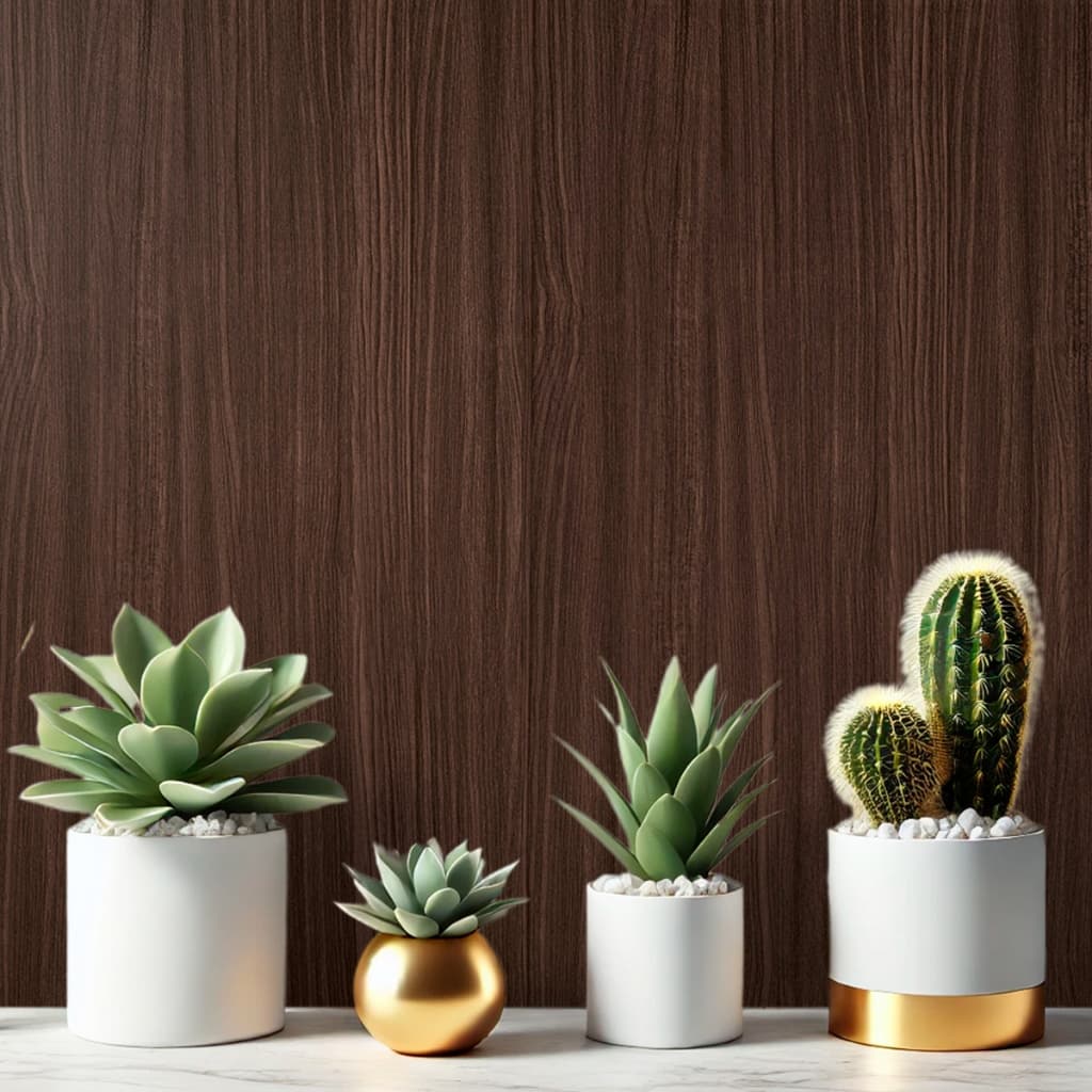 Papel De Parede Adesivo Efeito Madeira Imbuia Claro  Sala Quarto Rolo
