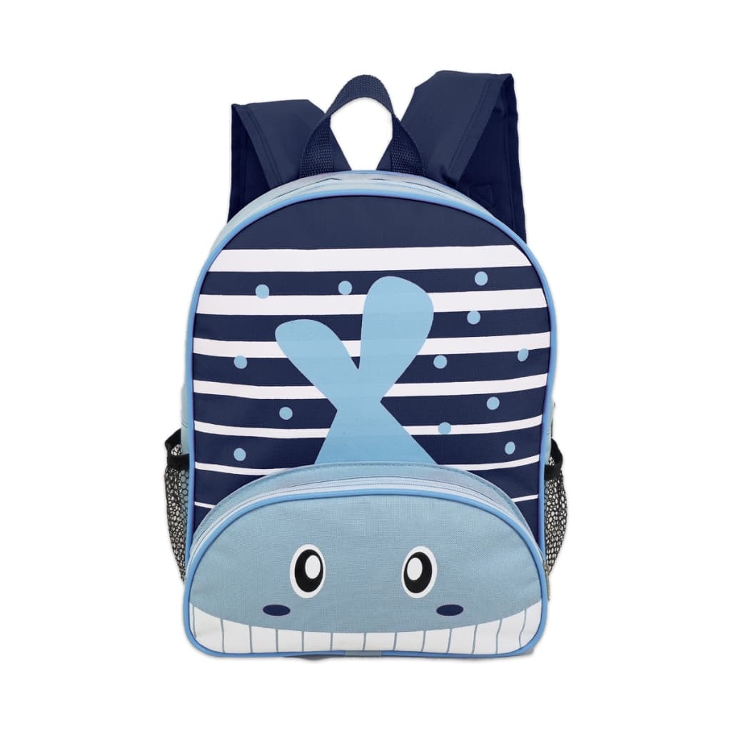 Mochila Infantil Escolar Baleia 12L Menino Menina Reforçada Confortável Passeio Viagem