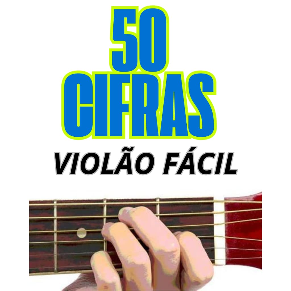 CADERNO 50 CIFRAS DE VIOLÃO PARA INICIANTES MUSICAS SUPER FÁCEIS APOSTILA ENCADERNADA