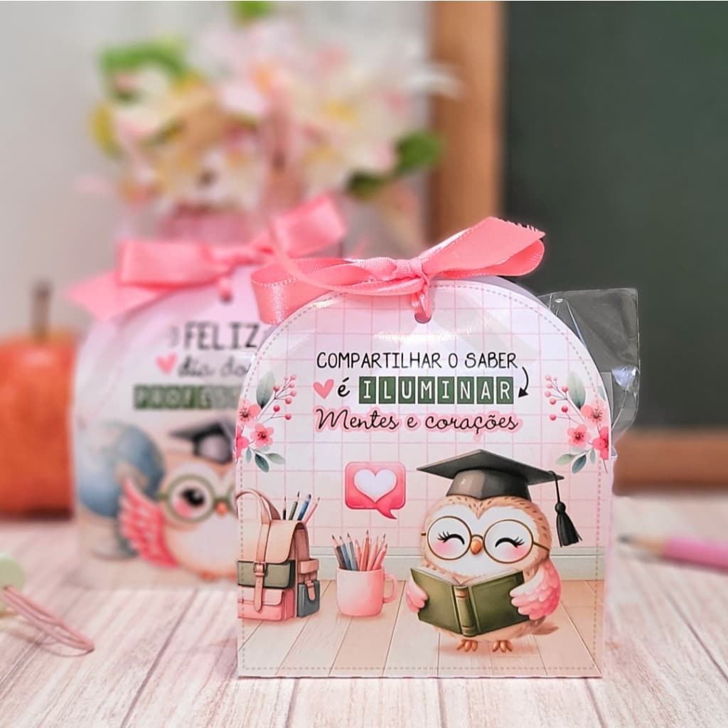 Caixa Porta Sabonete Feliz Dia dos Professores, Mimo, Lembrancinhas. (NÃO ACOMPANHA SABONETES E LAÇOS).