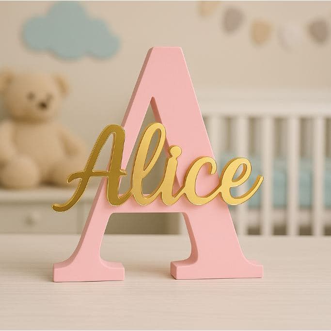 Letreiro Nome Personalizado Decorativo  para Quarto Infantil Bebê Luxo