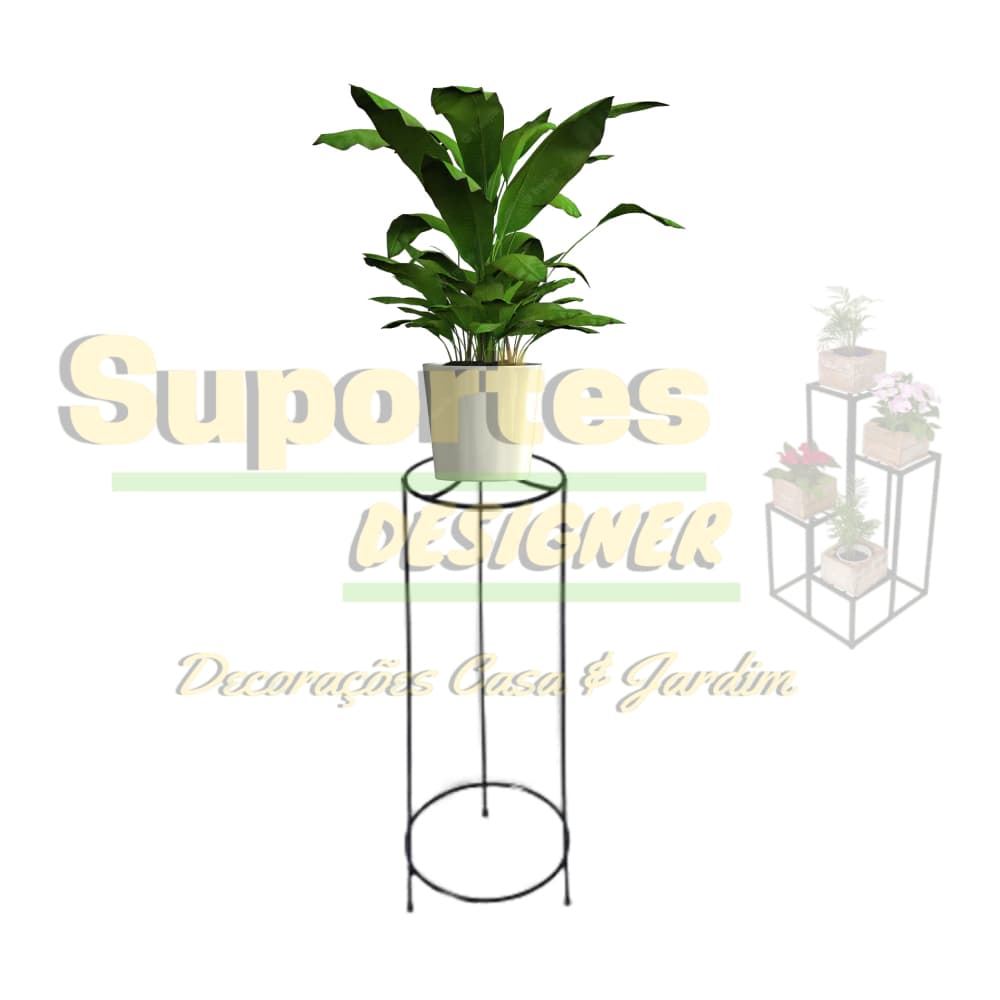 Suporte Longo Tri Pé Para Vaso de Planta de 35 cm até 85 cm de Altura
