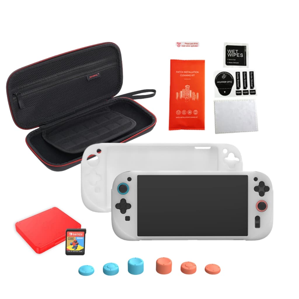 Kit Diversos Acessórios 10 em 1 Proteção Bag Case Grip Fone Película para Nintendo Switch 2