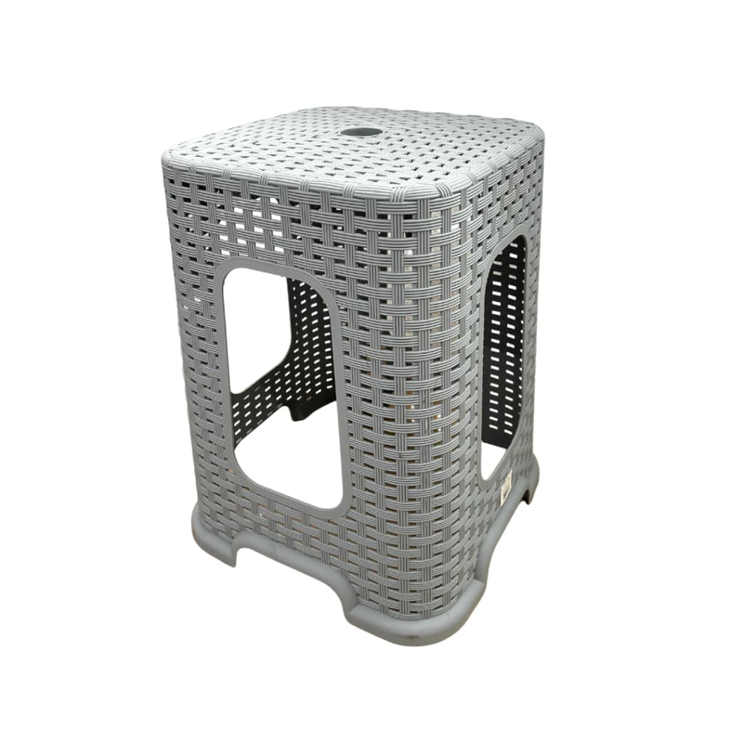 Banqueta Ratan Color 46cm - 100kg – Resistente, Compacta e Versátil para Casa - 1023