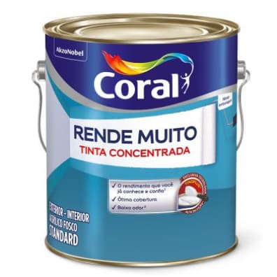 Tinta Coral Rende Muito Acrilica Standard 3,2l Escolha Sua Cor