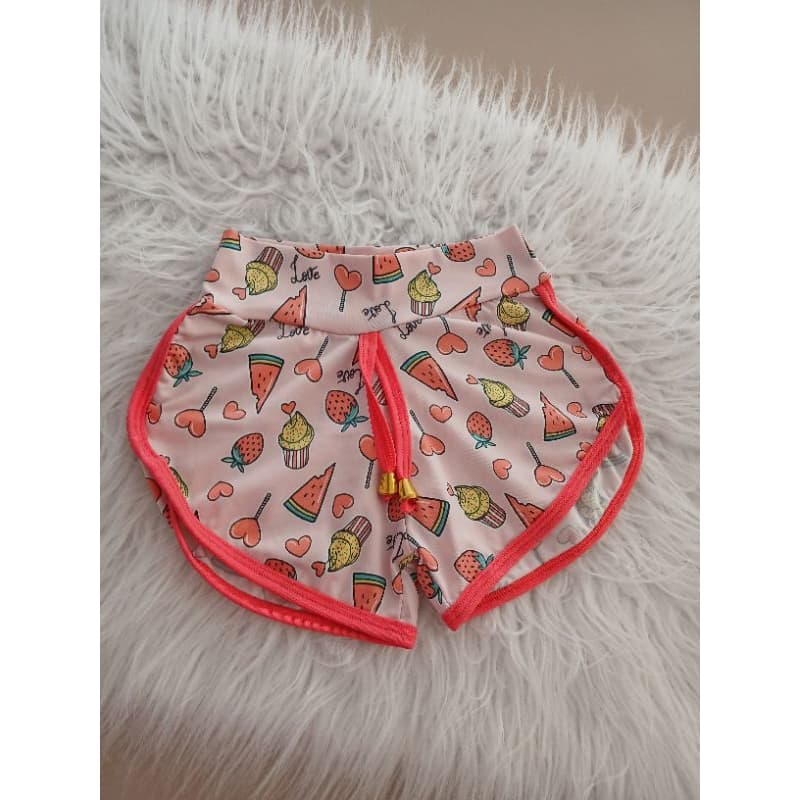 kit 3 shorts infantil menina