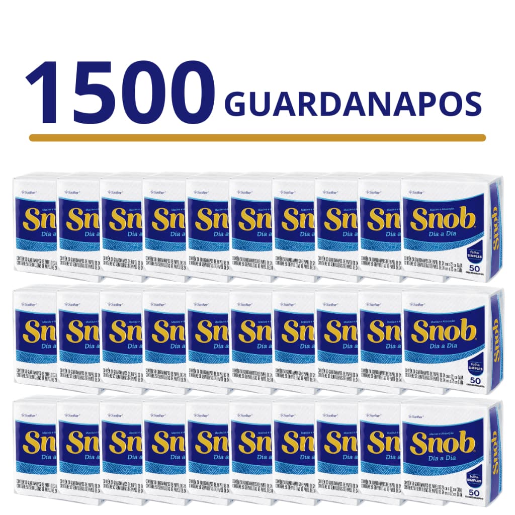 Kit 1600 Guardanapos de Papel Snob Folha Simples Descartavél Toalha Sachê Festa Aniversario Pacote