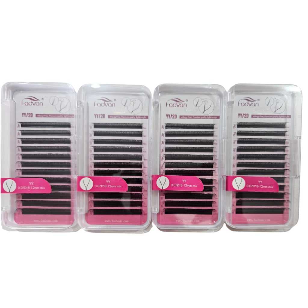 Kit 4 Cilios Fadvan YY Volume Brasileiro 0,07D ENVIO IMEDIATO