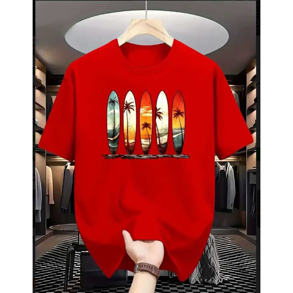 Camiseta Unissex Confortavel Estilo Surfista Praia 100% Algodão