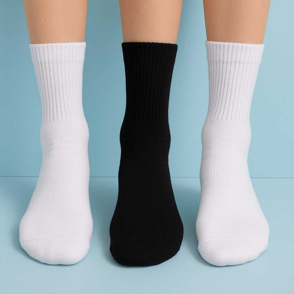 Kit de 3 pares de meias masculinas cano longo cores sortidas do 39 ao 43