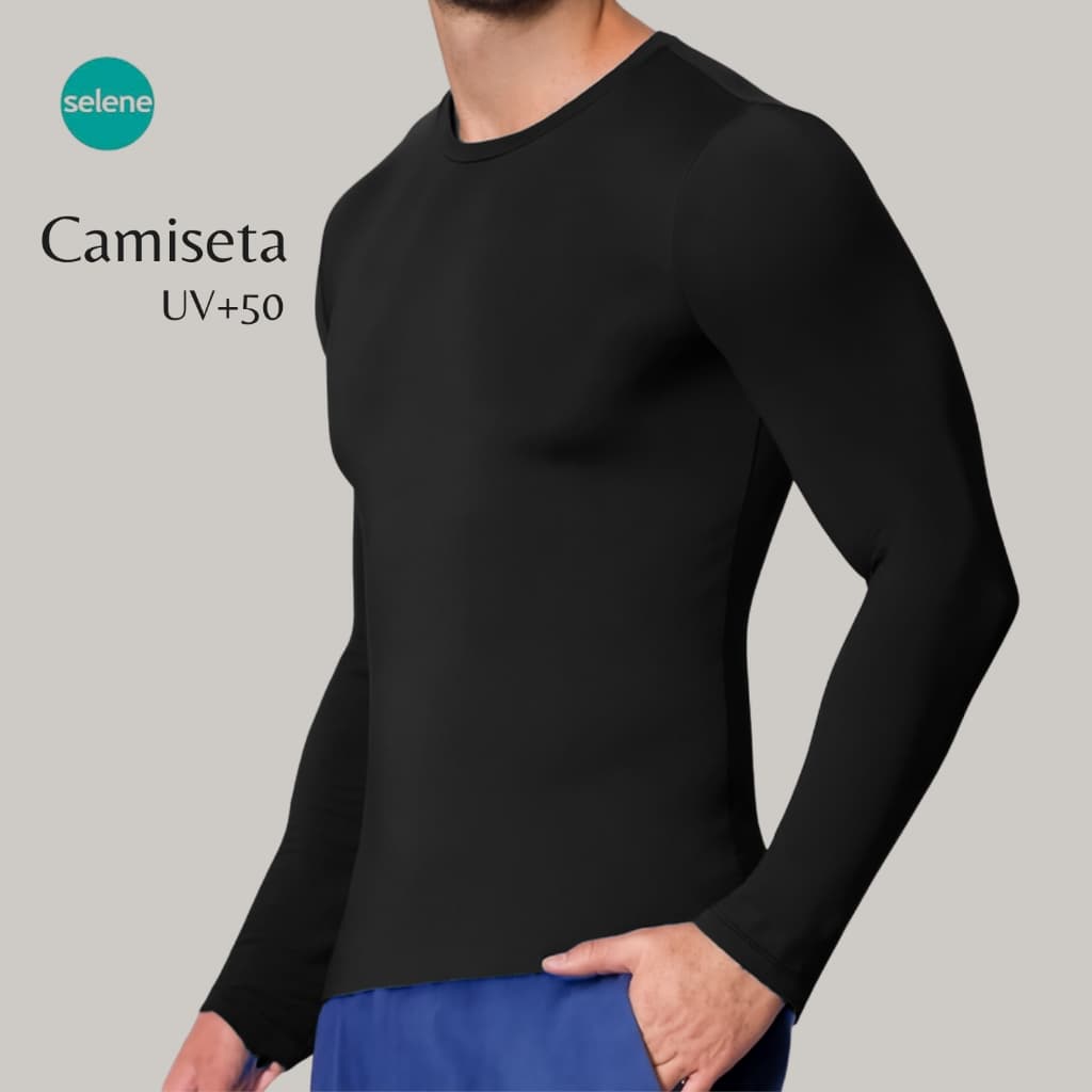 Camiseta Masculina Manga Longa Com Proteção UV Selene 50+ 25020