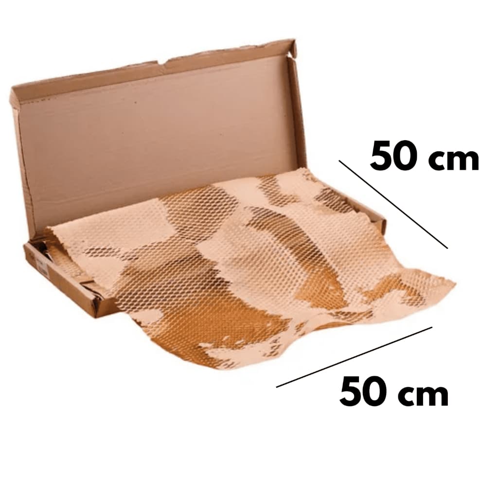 10 Folhas Bobina Papel Kraft Colmeia 50x50