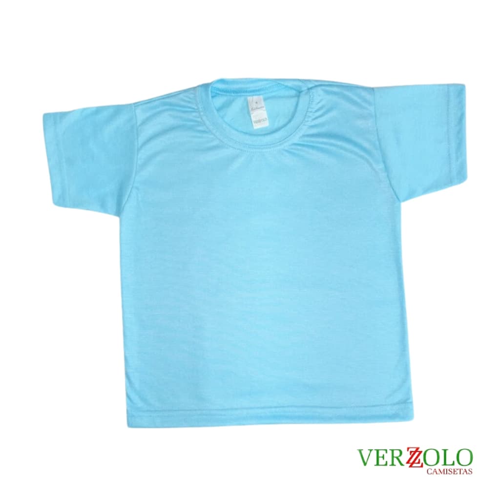 Camisa Infantil Azul Bebê Verzzolo 100% Poliéster para Sublimação