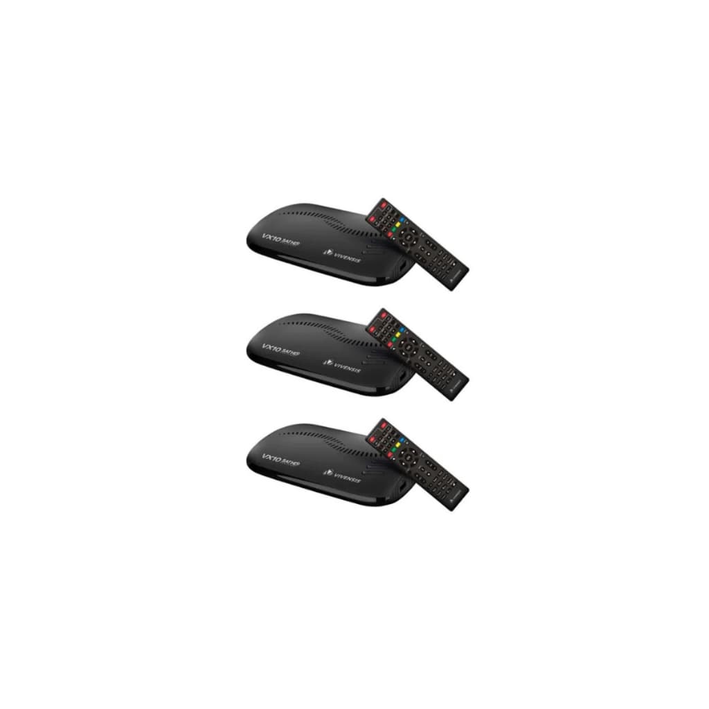 Kit 3 Receptor Digital Multimídia Vivensis Vx10 Hd Regionalizado