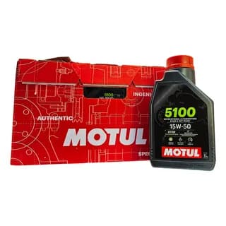 Óleo Motor Moto Motul 5100 15W50 4T 1L Semi Sintético Lubrificante Proteção Alta Performance Durável