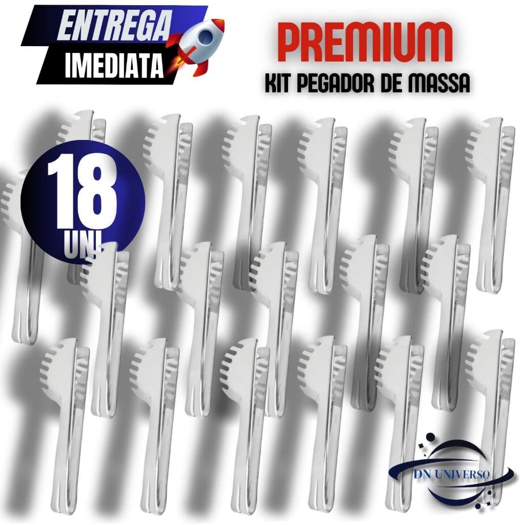 Conjunto 18 Unidades Pegador de massa profissional  20 cm Para salada massa Cozinha Inox Multiuso Variáveis