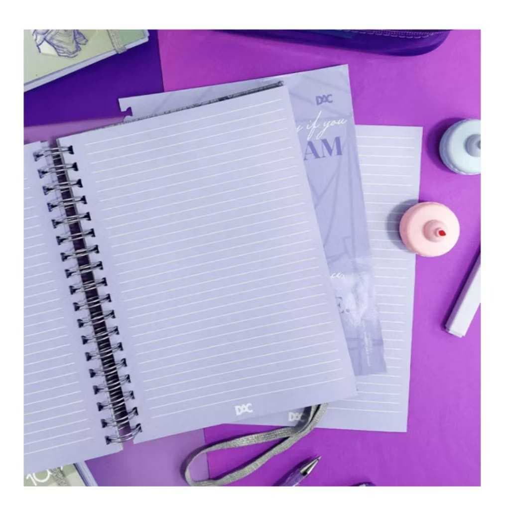 Refil de Folhas Caderno Smart DAC Universitário 200x275mm - Lilás, Azul e Rosa Papelaria