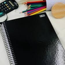 Caderno Tilibra Zip Preto 20 Matérias 320 folhas