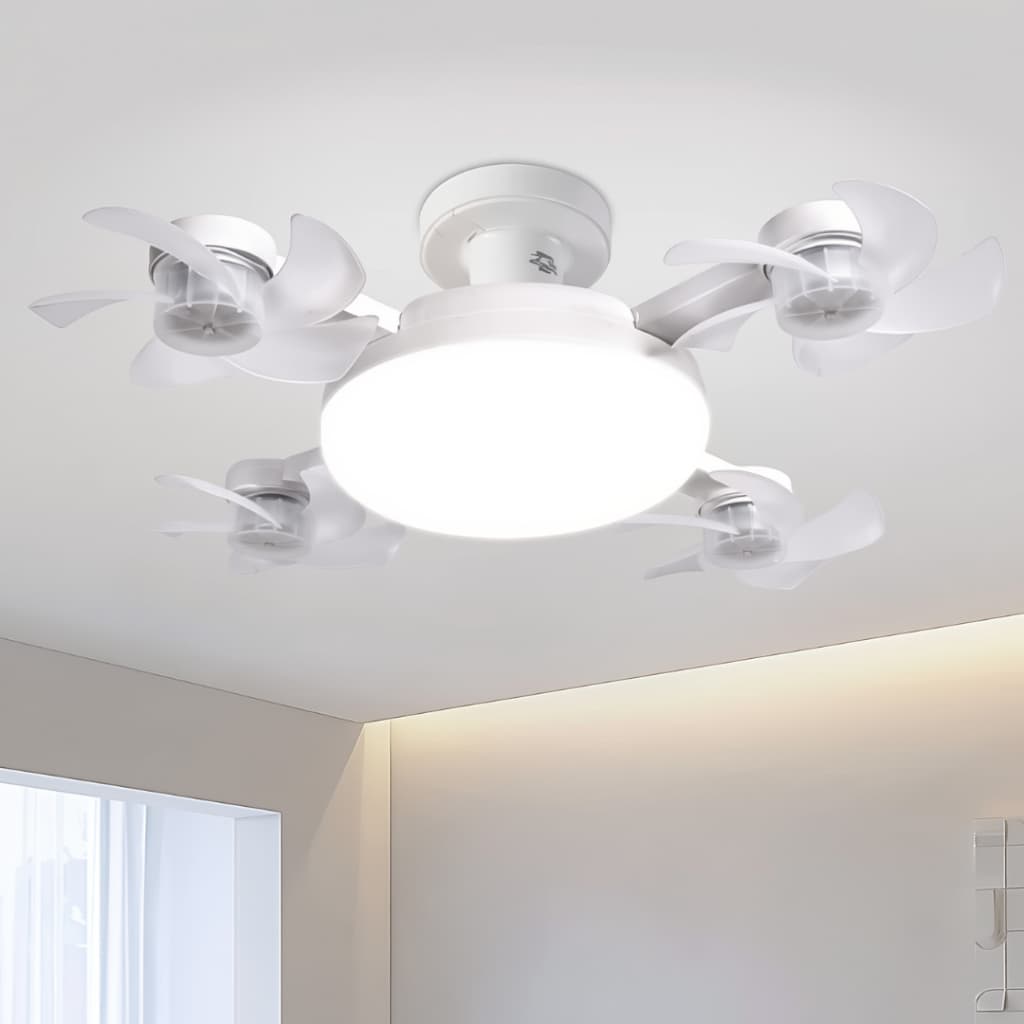 Novo ventilador simples parafuso integrado E27 lustre quarto restaurante led silencioso controle remoto ventilador