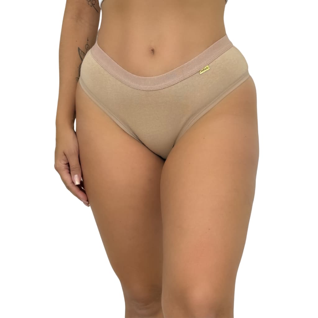 Calcinha Antialérgica 100% Algodão Tanga Conforto Feminina Reforçada