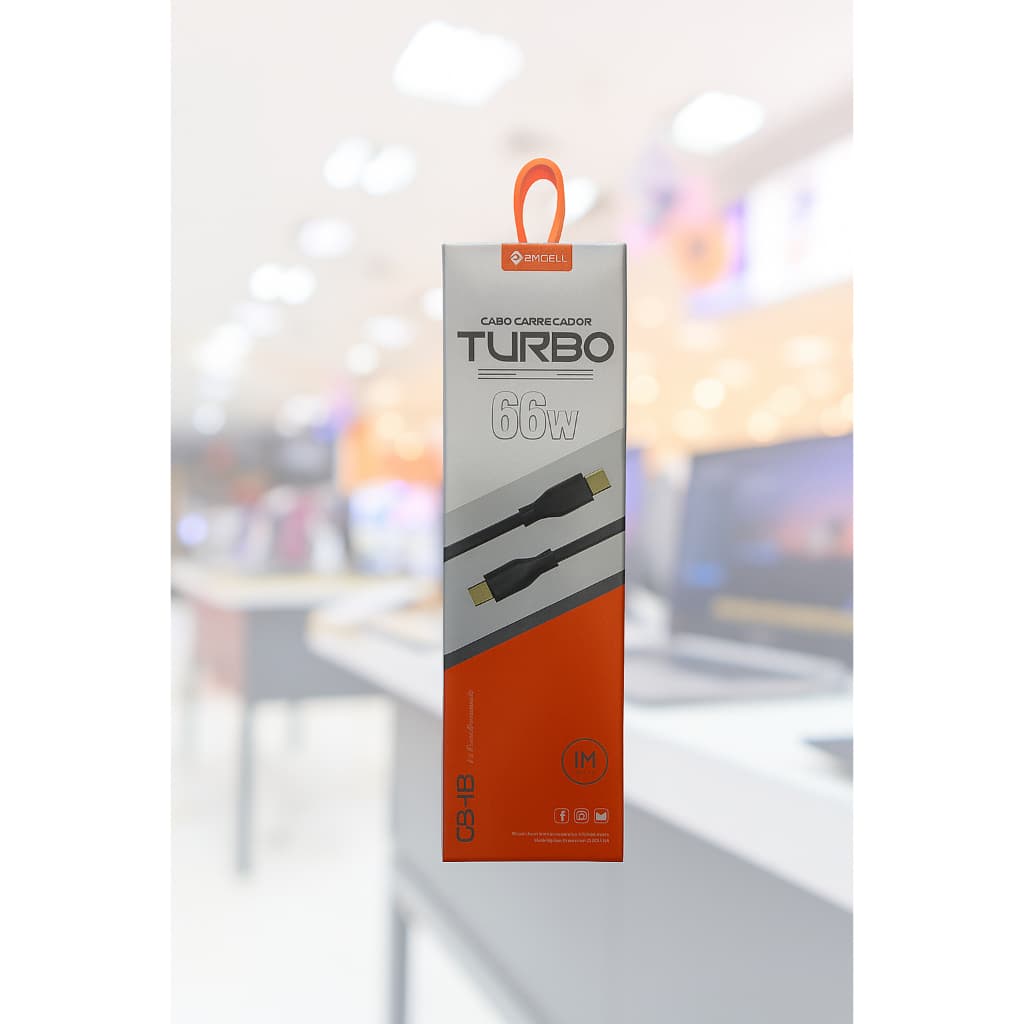 Cabo USB-C PMCell CB-18 – Carregamento Ultra Rápido 66W e Transferência de Dados 480Mbps