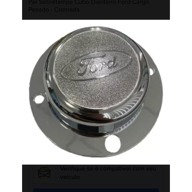 Par Tampa Cubo Cromado Dianteiro Caminhão Ford