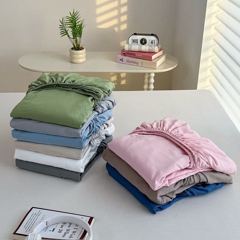 Jogo Lençol De Cama Queen 3 Peças  Com Elástico Várias Cores Tamanho Queen