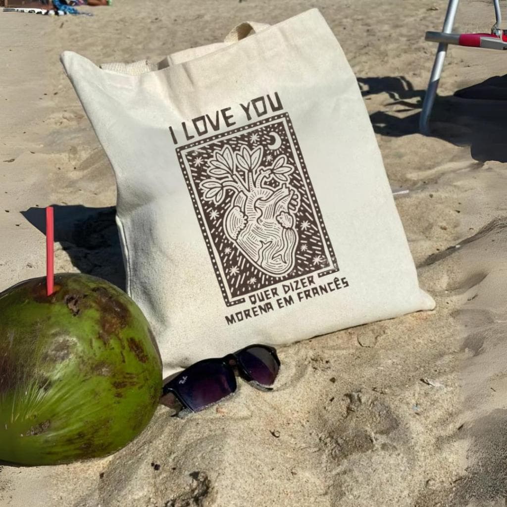 Ecobag Sacola Praia Bolsa 100% Algodão Cru