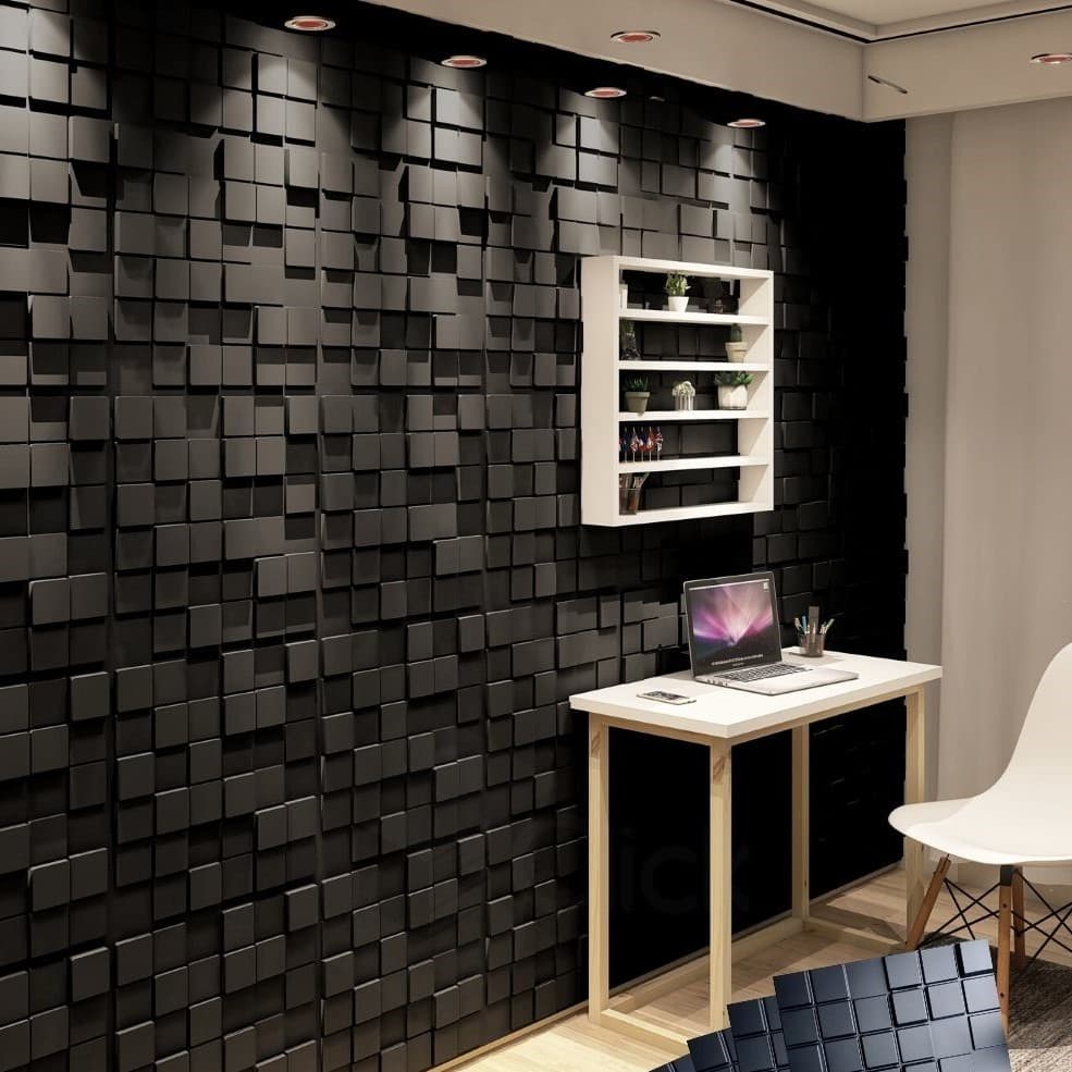 QUEIMA DE ESTOQUE - Painel Decorativo 3D para Casa  – Kit 5 Placas 50x50 cm