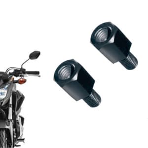 Adaptador Retrovisor Moto M8 Para M10 Rosca Direita Original GVS Preto