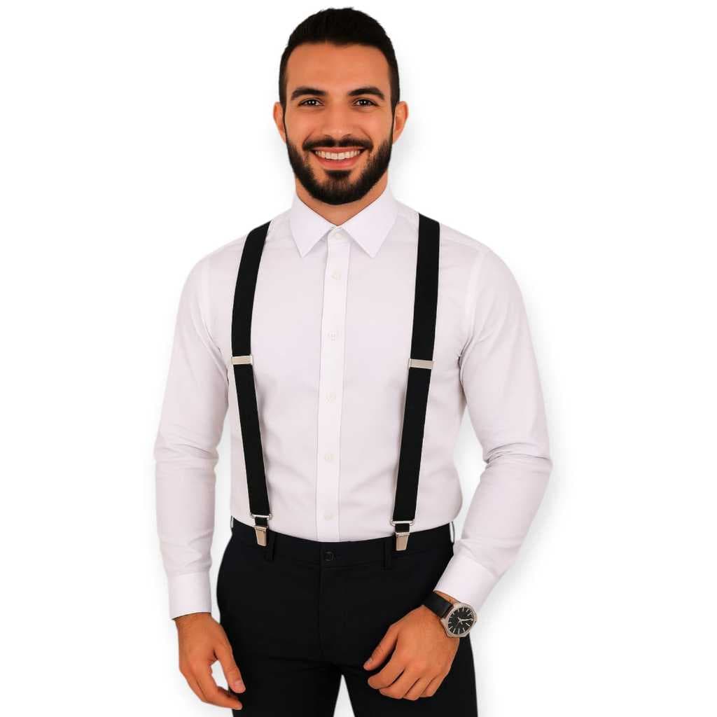 Suspensório Adulto Masculino Reforçado 2,5 Cm Cor Preto