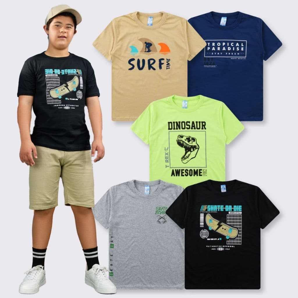 Combo 5 Camisetas Juvenil Manga Curta Tamanho 10 Ao 16