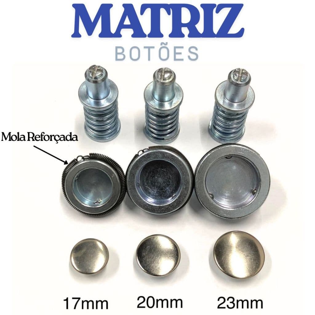 MATRIZ PARA APLICAR BOTÕES 17mm, 20mm e 23mm