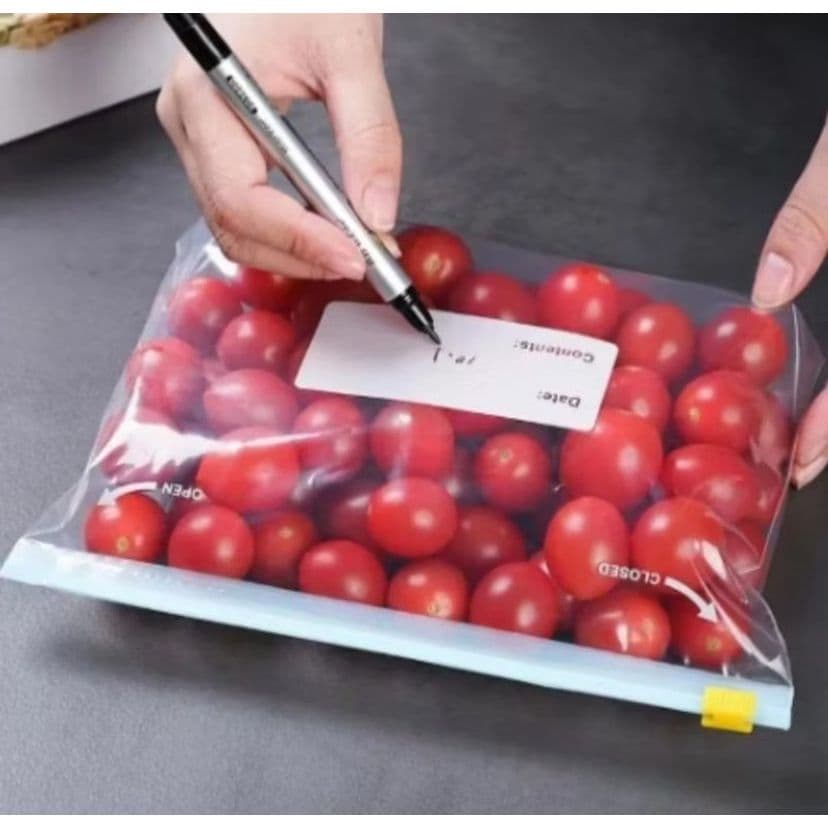 Kit 10/15/20/30/45 Sacos Herméticos Porta Alimentos Zip Lock Reutilizável