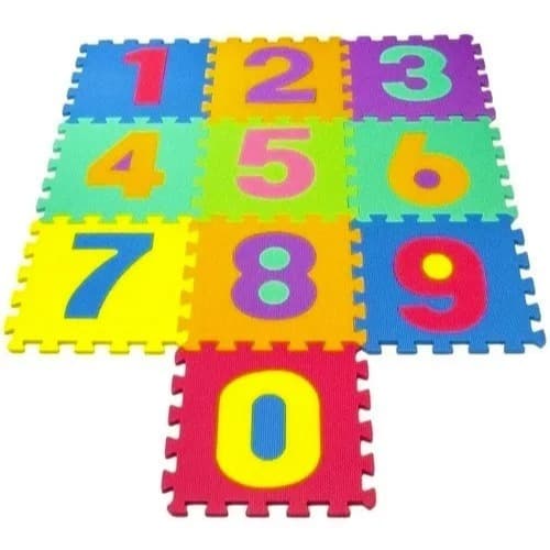 Kit 10 Tapete Educativo Amarelinha Placa Eva Tatame Infantil Brinquedo Educativo