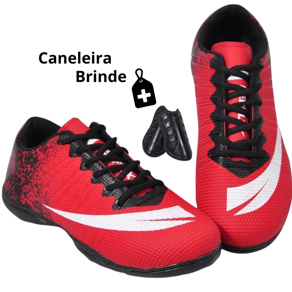 Chuteira Futsal Quadra Original Adulto / Infantil Colada e Costurada com CANELEIRA Brinde PROMOÇÃO