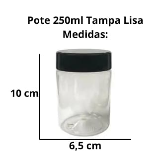 kit com 10 potes porta tempero 250 ml tampa lisa - Potes Plasticos