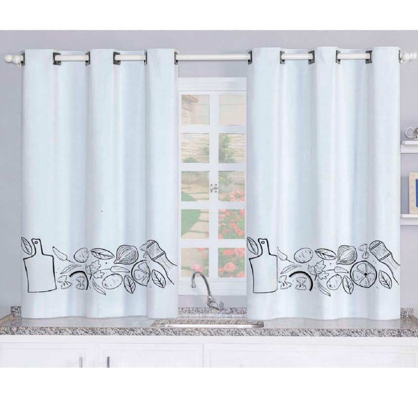 Cortina em PVC de Cozinha Estampada 2,20(Larg) x 1,30 (Alt)