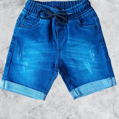 Bermuda Short Jeans Infantil Bebe com elástico na cintura. Tamanho 1, 2 e 3.