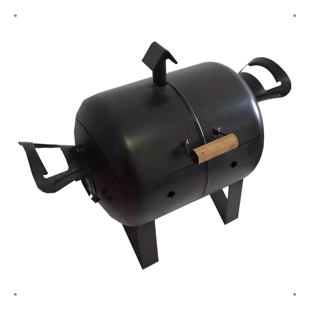 Churrasqueira Movel Bafinho Tambor Mini Preta