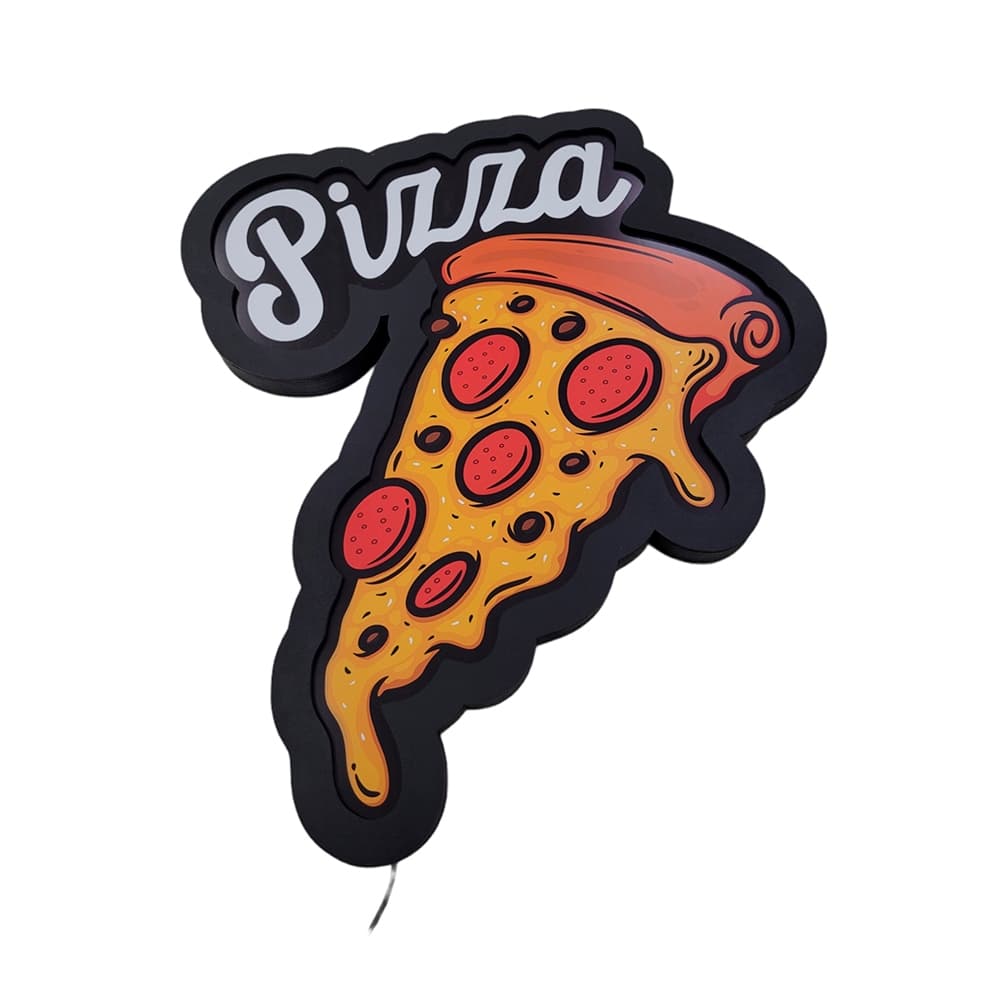Luminoso Pizza Pizzaria Placa Painel Led Letreiro Bivolt Placa Painel