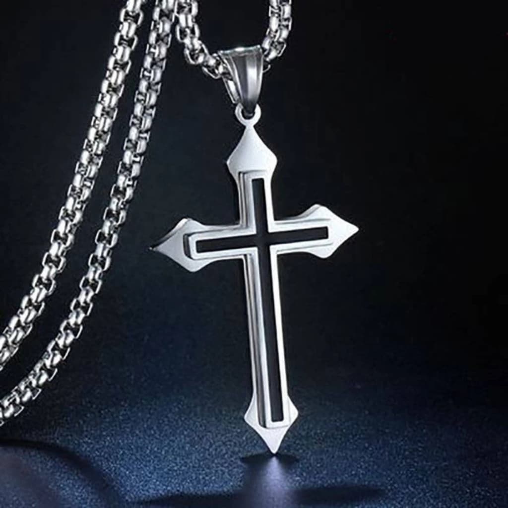 Colar De Cruz Gótica Estilo Retrô Cores Personalizadas Para Declaração De Moda Unissex