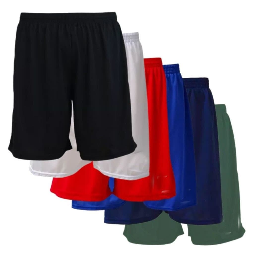3 Shorts de Futebol Dry Fit Bermuda Esportiva Masculina Calção Basquete Diversas Cores