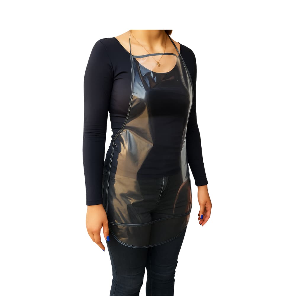 Kit Com 10 Avental Transparente PVC Impermeável Para Churrasco Bar Restaurante Cozinha Mulheres