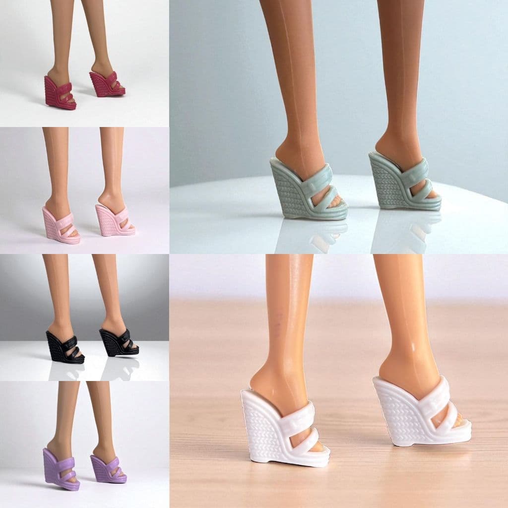 Sapato Salto Elegante  Boneca 30cm (Escala 1:6)NR 667h sandalia para boneca 30cm sapatinho para boneca scarpan bonecas